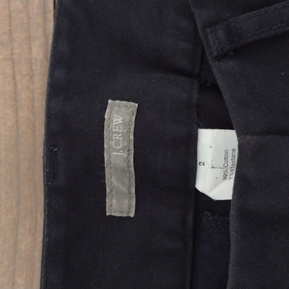 J Crew Vintage Black Straight Leg Pants w Ankle Zippers Size 2 - Picture 6 of 14